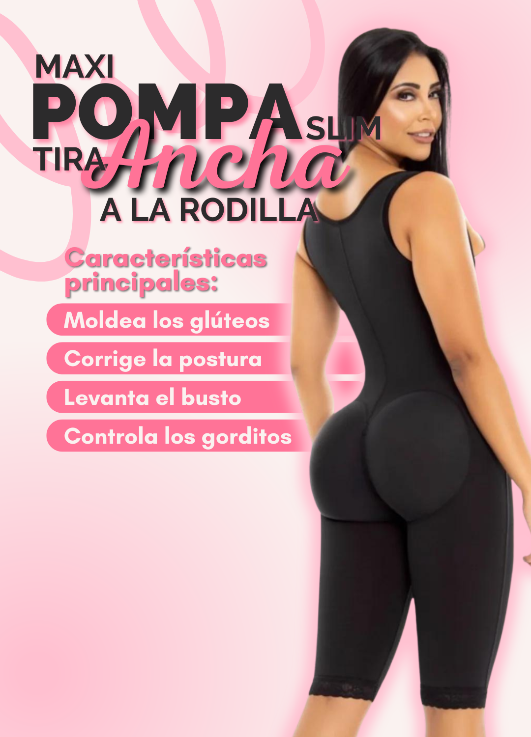 Maxi Pompa Slim Tira Ancha a la Rodilla