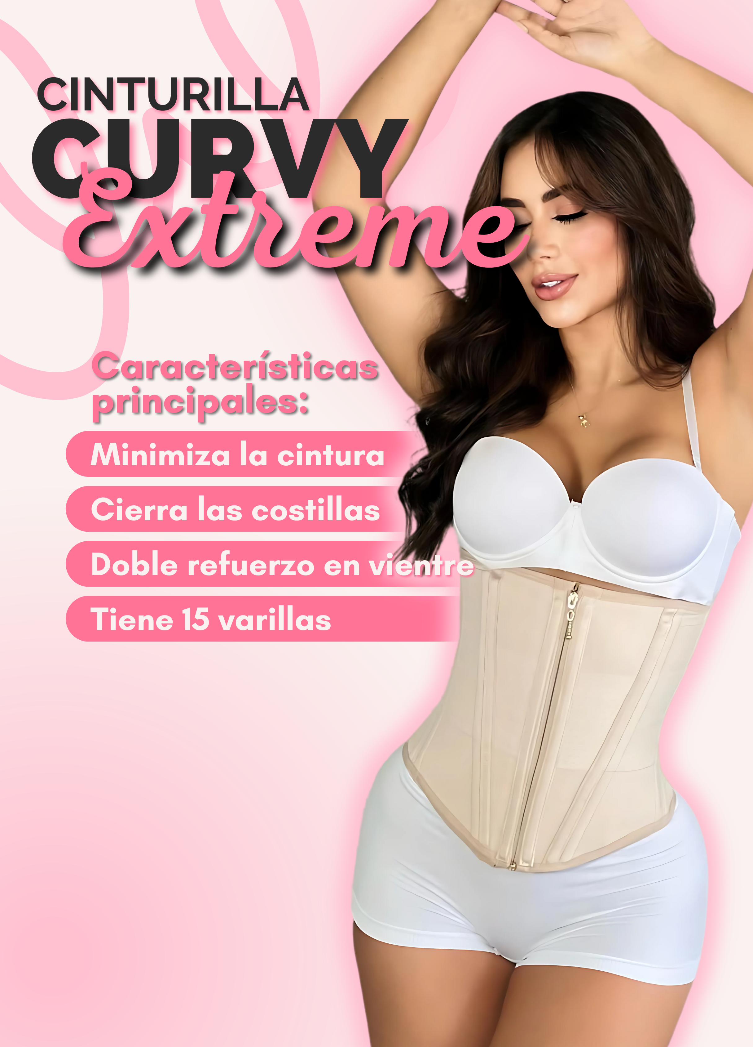 Cinturilla Curvy Extreme – Faja Colombiana de Alta Compresión